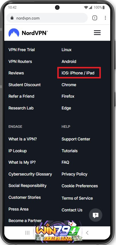 Chọn tải app cho iOS: iPhone / iPad